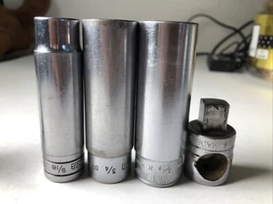SNAP-ON 3-PC 1/2” DRIVE DEEP SOCKET LOT USA Lot 1 - Picture 1 of 6