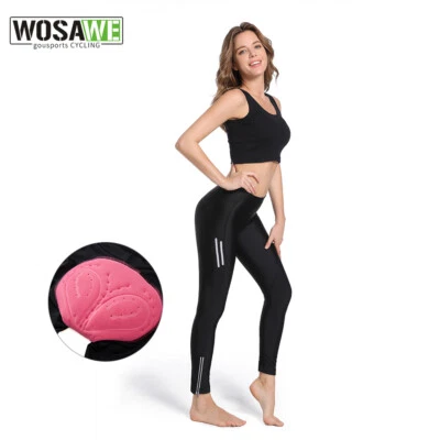 Pantalones Largos de Ciclismo WOSAWE 3D Gel Acolchado MTB Bicicleta Paseo Ajuste Ajustado Pantalones Cortos Secado Rápido Foto 1 de 4