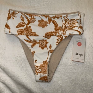 Maaji Reversible Bikini Bottom Tropical Pattern Gold Sparkle Small NWT - Picture 1 of 7