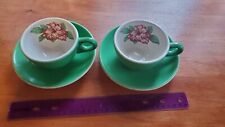 Pair Vintage Homer Laughlin China - Greenbrier Hotel Cup & Saucer