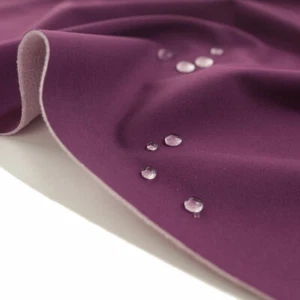 Outdoor Softshell Stoff mit Fleece wasserdicht atmungsaktiv elastisch Lila - Bild 1 von 3