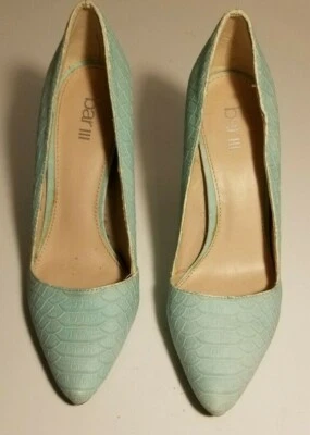 Women's Pumps Heels Mint Crocodile Skin Look Unique  Bar III Joella 2 US Size 5M - Image 1 of 4