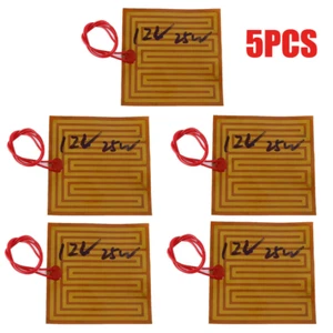 5x12V 25W PI Polyimide Flexible Adhesive Heater 100x100mm Polyimide Heating Film - Picture 1 of 7
