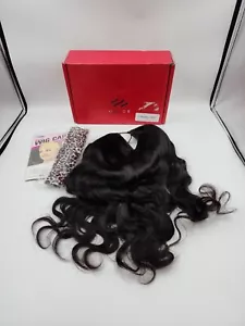 UNice brasilianische U-Teil-Perücke Body Wave schwarz 14" Echthaar-Perücke 180% Dichte - Bild 1 von 10