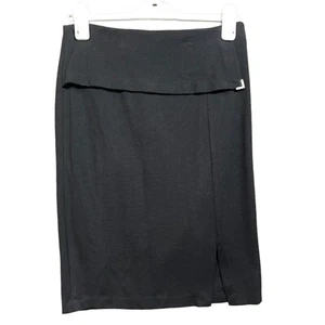 Catherine Malandrino Womens Skirt Size 6 Black Stretch Knit A Line Mini - Picture 1 of 5