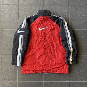 Vintage Nike Swoosh Logo Jacket Women’s L 14-16 2-in-1 Reversible Fleece Y2K - Picture 1 of 16