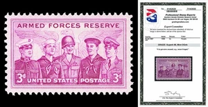 Scott 1067 1955 3c Armed Reserve Issue Mint Graded Superb 98 NH with PSE CERT - Picture 1 of 1