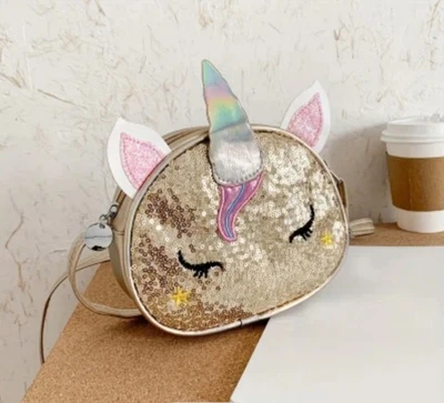 Golden Sequin Unicorn Purse for Girls - Image 1 of 2