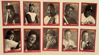 Lot 10 Vintage Leaf Studio 1991 MLB Baseball Cards Sosa Bobby Witt Randy Johnson - Image 1 of 2