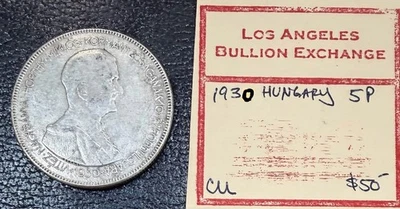 1930 Hungary Silver 5 Pengo - Image 1 of 2