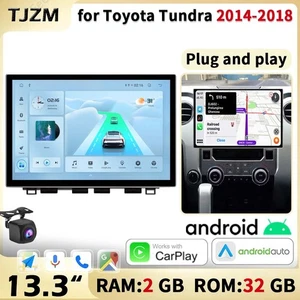 Android Car Stereo Radio GPS Navigation Carplay Touch Screen For Toyota Tundra - Picture 1 of 23