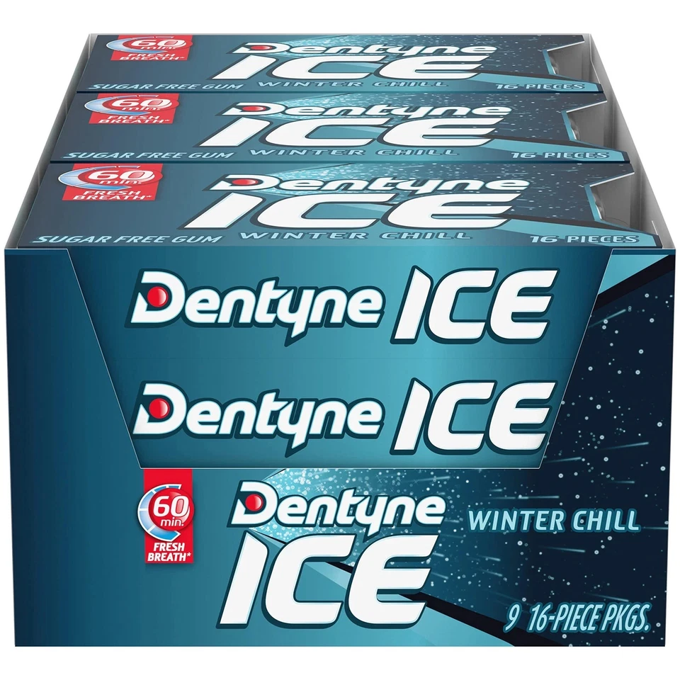 Dentyne Ice Winter Chill goma sin azúcar 12 unidades-2 CAJAS Foto 1 de 1