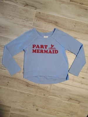 Sudadera Billabong Azul Niños Parte Sirena Terry M Playa Surfer H2F Y2K Vaca Foto 1 de 4