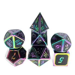 Seven Seas Pirates Dragon Scale Würfel Set mit Display Box - Regenbogen Metall - Bild 1 von 3