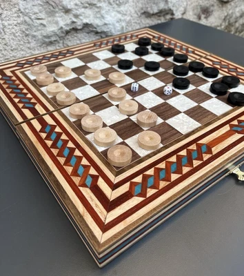 Backgammon Set Handmade X Large Solid Wood Game Board 20" - Christmas Gift🎁 - Image 1 of 4