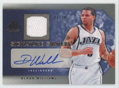 2007-08 SP Game Used Signature Swatch Deron Williams Auto 6/30 Jazz #SS-DW A1 - Image 1 of 2