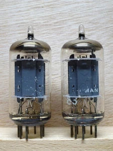 Pair: TELEFUNKEN ECC83 | SEHR GUT ✅  diamond Raute smooth plates Tubes ( 12AX7 ) - Bild 1 von 11