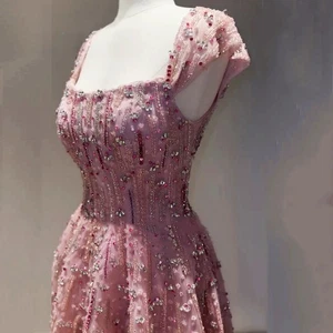 Abiti da sposa con perline glitter paillettes tubino sirena abiti da sposa lunghi a terra - Foto 1 di 9