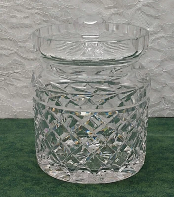 Баночка для печенья с надписью Etch Waterford Crystal /бочка с крышкой, узор Glandore 7 дюймов - Изображение 1 из 4