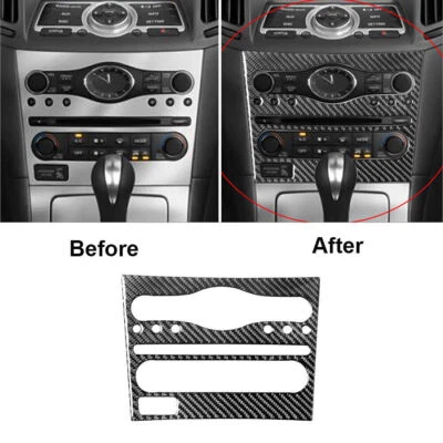 Consola de radio de fibra de carbono sin cubierta de navegación para Infiniti G37 2010 sedán Foto 1 de 4
