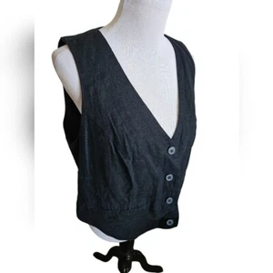 A new day linen blend lightweight plus-size vest XXL. - Picture 1 of 12