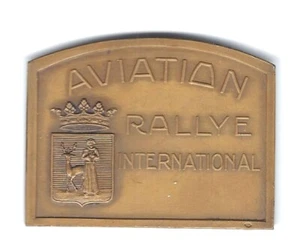 Médaille de table - SAINT HUBERT EN ARDENNE 1909 aviation rallye international  - Picture 1 of 2