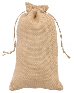 Bolsas de arpillera de 6"" x 10"" con cordón de yute natural - bolsa bolsa bolsa 6x10 pulgadas - Imagen 1 de 5