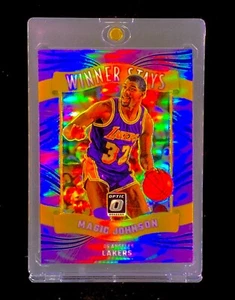 MAGIC JOHNSON PURPLE REFRACTOR HOLO PRIZM SP Insert Optic - LAKERS - Picture 1 of 6