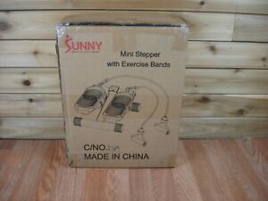 Sunny Health & Fitness Mini Stepper With Exercise Bands New In Box Sealed 012-S