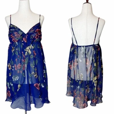 Vestido sin Mangas Victoria's Secret Etiqueta Dorada Vintage Floral Semi Transparente de Gasa en Niveles Foto 1 de 4