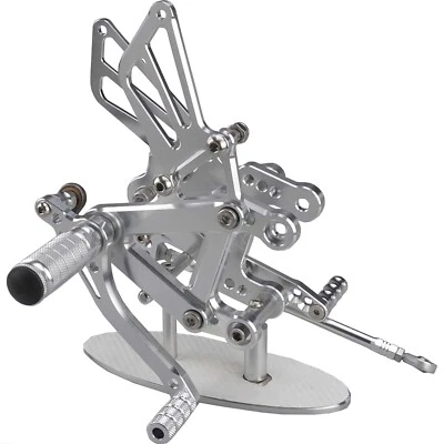 Cambio de freno de estriba trasera CNC plateado para Kawasaki Ninja ZX9R 94-97 ZX6R 95-97 Foto 1 de 4