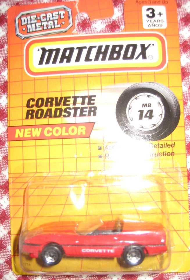 Matchbox Corvette Roadster / 1993 / MB14 / Nuevo Color Foto 1 de 1