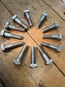 MENGE 12 SCHRAUBEN EDELSTAHL 304SS 1” x 4” Vierkantkopf 1”-8NC National Grob - Bild 1 von 12