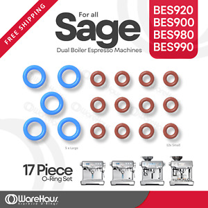 Sage Dual Boiler 17pce O-Ring set BES920 BES900 BES980 Orings O rings Oring