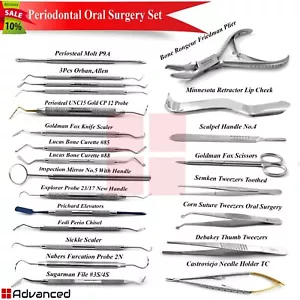 Parodontalaufzüge Zahn Mikro Oralchirurgie Kit Implantat Instrument Set - Bild 1 von 22