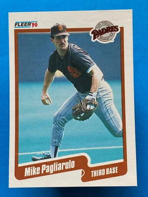 1990 Fleer Mike Pagliarulo #163 San Diego Padres - Image 1 of 2