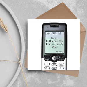 Retro Text Message Birthday Card, Nokia Phone Card Funny 40th Birthday Card - Picture 1 of 10