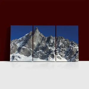 Westface petit dru Mountain in Snow 3x Canvas Wall Art Print & Poster Picture - Picture 1 of 7