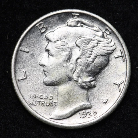 1938-S Mercury Silver Dime CHOICE UNC *UNCIRCULATED* MS E244 QL Cover