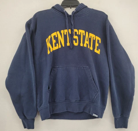 Kent State Men's Embroidered Heavy Fleece Hoodie Sweatshirt - Medium - Blue Cover