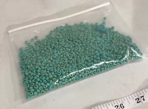 Turquoise Blue Craft Small Beads 6" Heavy Zip Bag Bulk - Picture 1 of 3