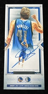Camiseta firmada por Dirk Nowitzki #41 boleto de noche de jubilación Dallas Mavericks 🏀 - Imagen 1 de 3