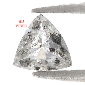 1.62 CT Natural Loose Triangle Cut Diamond 7.00 MM Salt And Pepper Diamond QL128 - Picture 1 of 8