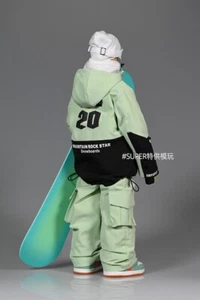 Green 1/6 Trendy Clothe Snowboard Ski Suits Fit 12'' Action Figure Model New - Picture 1 of 1