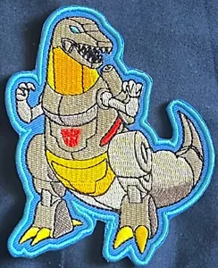 GRIMLOCK embroidered logo figure patch action autobot transformers wars T-Rex - Picture 1 of 2