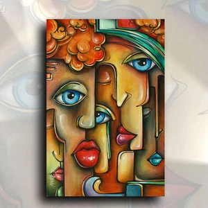 Pintura Michael Lang Retrato Arte Expresiones Figurativas Arte Original Certificado - Imagen 1 de 4