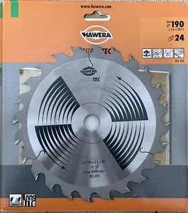Hawera Kreissägeblatt Ø 190 x 2,6 x 20/16  mm  24Z  WZ SUPERTEC Optiline Wood - Bild 1 von 1