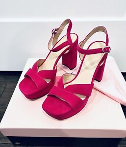 Kate Spade Delight Sandals Pink True Suede Woman’s Size 9B K0253 NIB