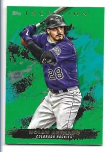 Nolan Arenado 2021 Topps Inception GREEN #57 Colorado Rockies - Picture 1 of 2