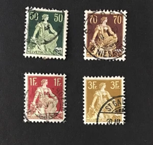 Switzerland 1907-25 F-VF Used Sc#139,141,144,145 - Picture 1 of 2